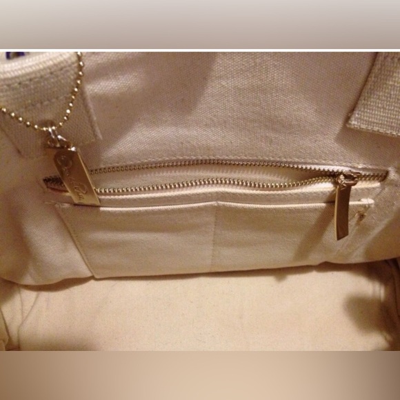 Vintage Oscar De La Renta Neiman Markus Exclusive Womens Canvas Bag Tote Purse 1 - Picture 8 of 10